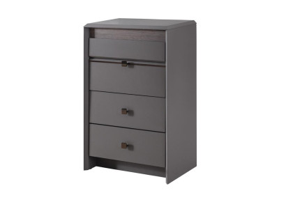 exclusive Gray Chest of drawers Luxurious 4x Drawers Bedroom Wood Furniture